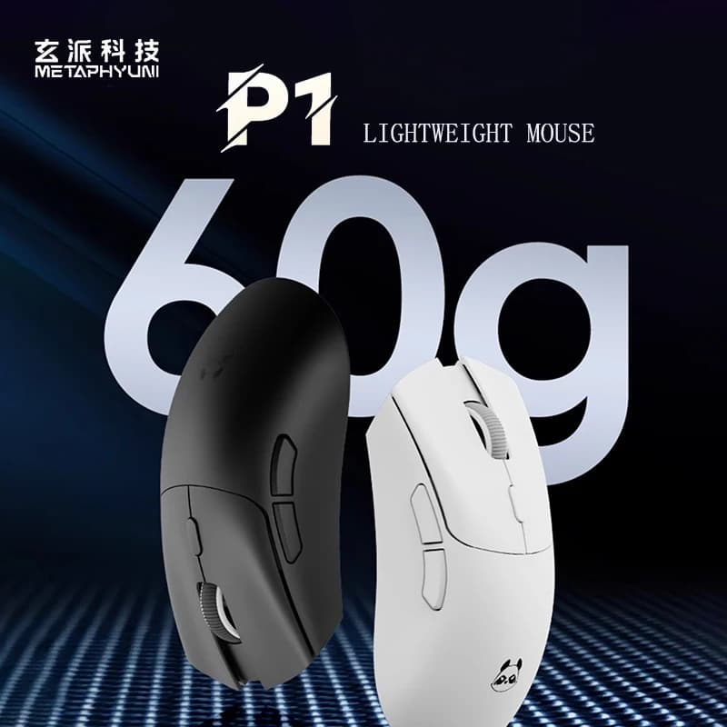 Metaphyuni panda P1 Wireless Mouse Paw3395L ow Latency Lightweight E-Sports Gaming Mouse Ergonomics Pc Gamer Gift