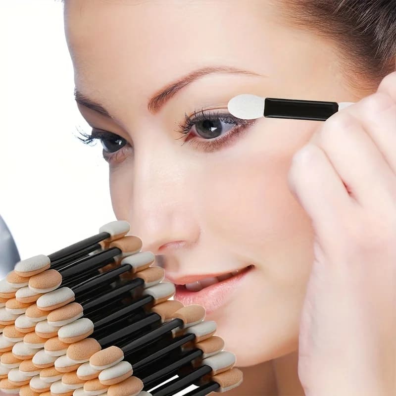 5/10Pcs Eyeshadow Applicator Disposable Eyeshadow Applicator Double-Ended Eyeshadow Brush Eyeshadow Brush 6.5cm Eye Makeup Sponge Applicator