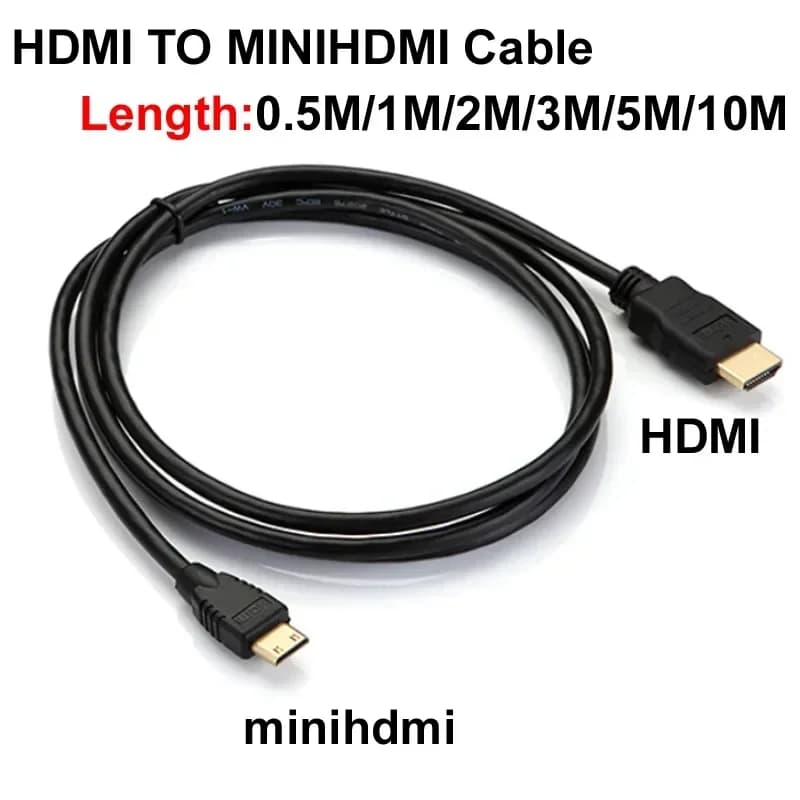 Mini HDMI to HDMI Cable 1080p 3D Gold Plated Cable For Monitor Tablet Camera DV graphics card HDTV Display Projection