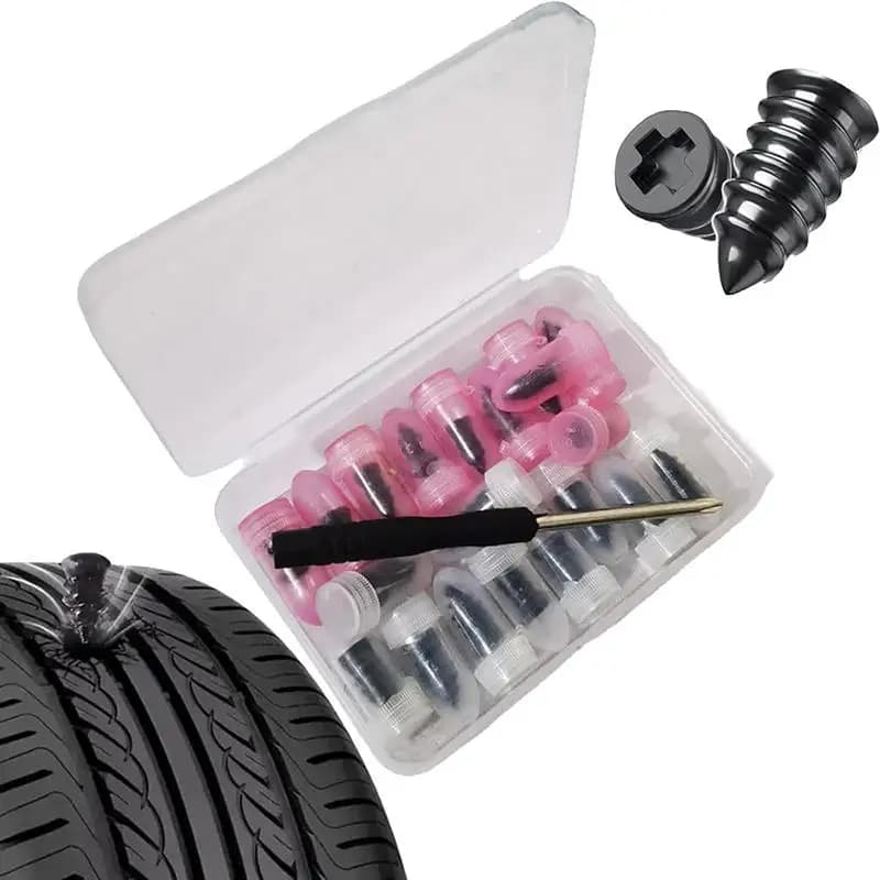 Vacuum Tyre Repair Nails Tire Repair Tool Set with Repair Glue Rubber Puncture Fix Kit for Car Truck Motorcycle