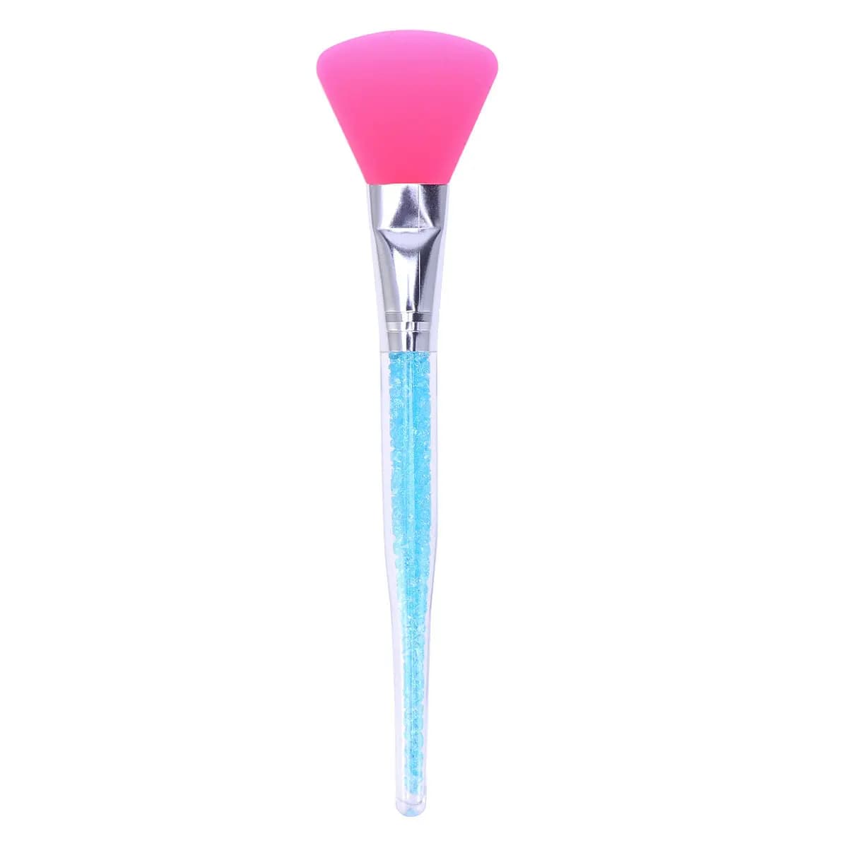 Silicone Face Mask Brush Blue with Rhinestone Drill Handle Flexible Facial Brush for Mask Mud Concealer Cream Skin Care Makeup