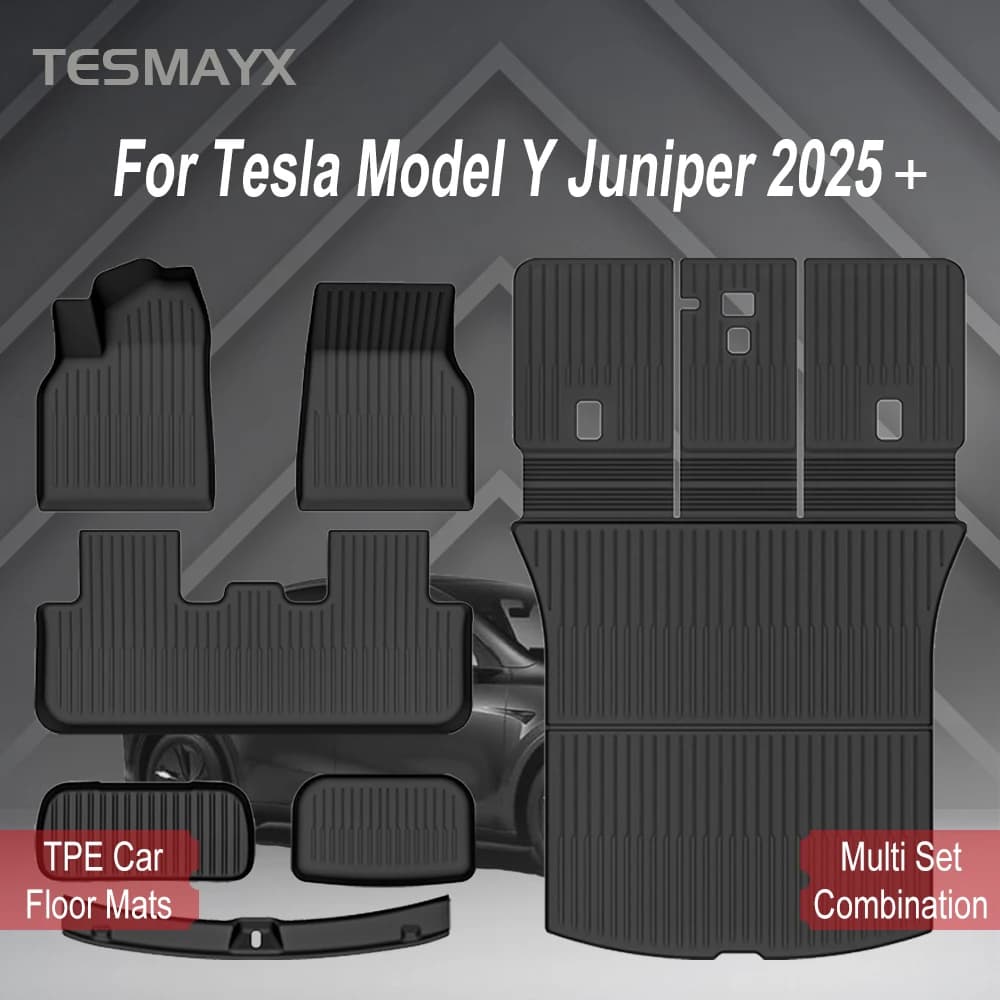 for Tesla Model Y Juniper 2025 2026 Car Floor Mats Cargo Liner Trunk Mats Backrest Kick Pads Protection Car Interior Accessories