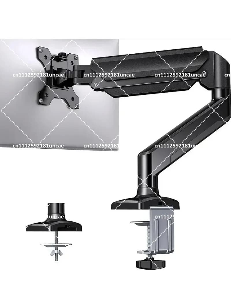 Single Monitor Arm, Aluminum Alloy Desktop Stand, Fully Adjustable Mechanical Arm for Home Office Screen
