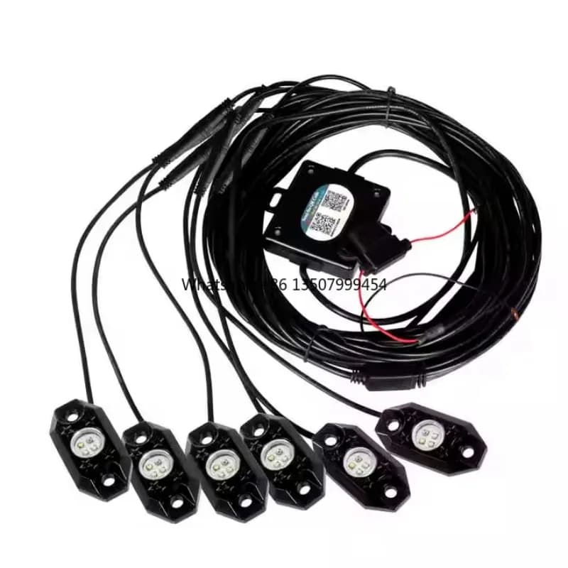 Factory Direct Supply LED Ambient Lights Car rainbow Chassis & Deck Lights 8 Pods APP Control RGB Aluminum CE Certified