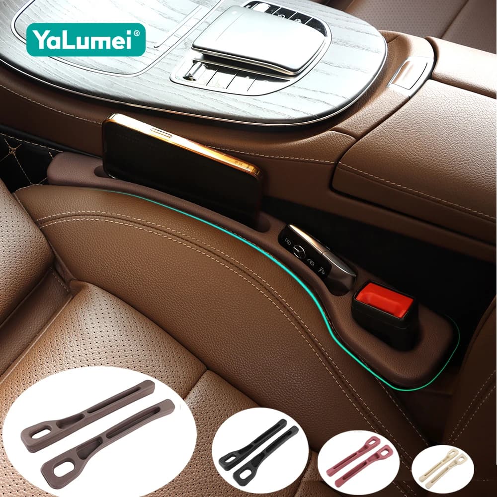 For Xpeng G6 P7 P7i X9 G3 G3i G9 P5 X2 N5 F30 H93 2PCS Universal Car Seat Leak Proof Strips Cover Gap Side Seam Filler Storage