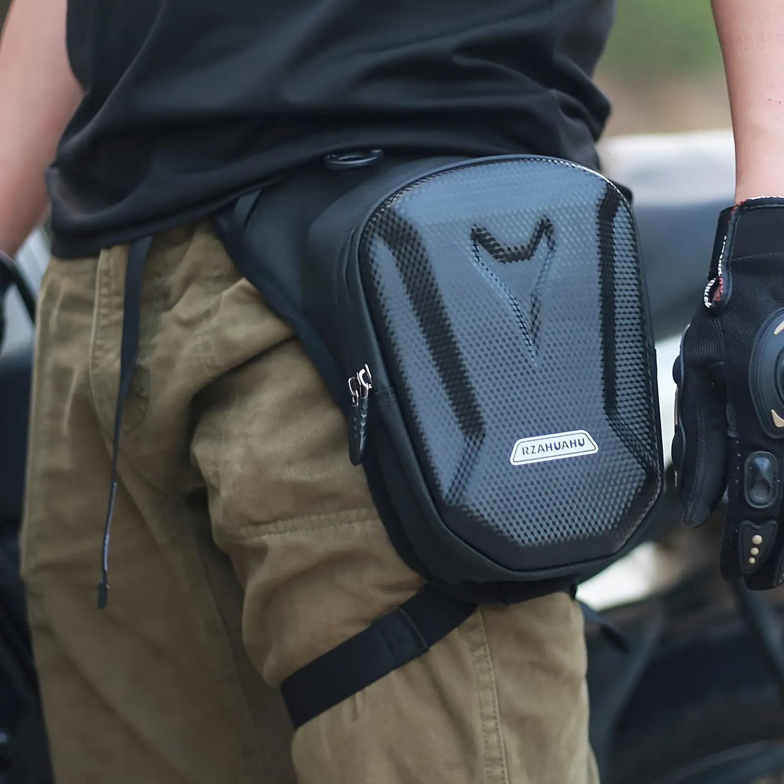 Motorcycle Leg Bag Riding Bag Motorcycle Messenger Bag Men's Waist Bag Delivery Messenger Backpack Waterproof Lightweight Pockets