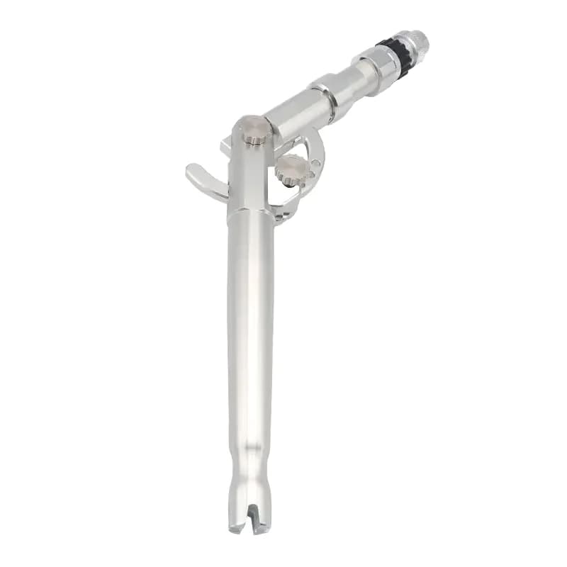 Black and Silver Aluminum Trolling Rod with Multi-Angle Adjustment and Straight Bent Metal Butt Handle for Fishing