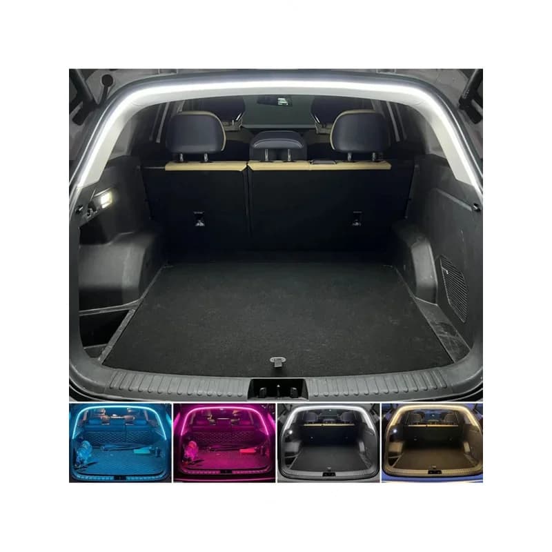 Car high brightness trunk lighting ambient light interior decoration LED wiring free automatic sensing tailgate light strip