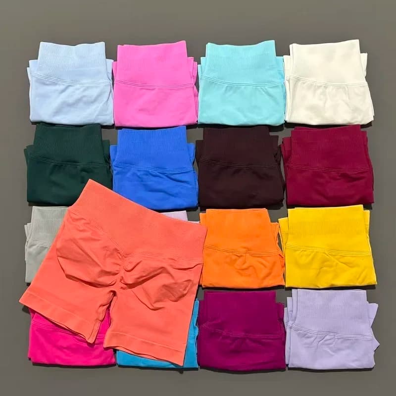 Women Fitness Workout Shorts Yoga High Waist Lift Butt Fitness Shorts Gym Running Sportswear Women Push Up Gym Leggings