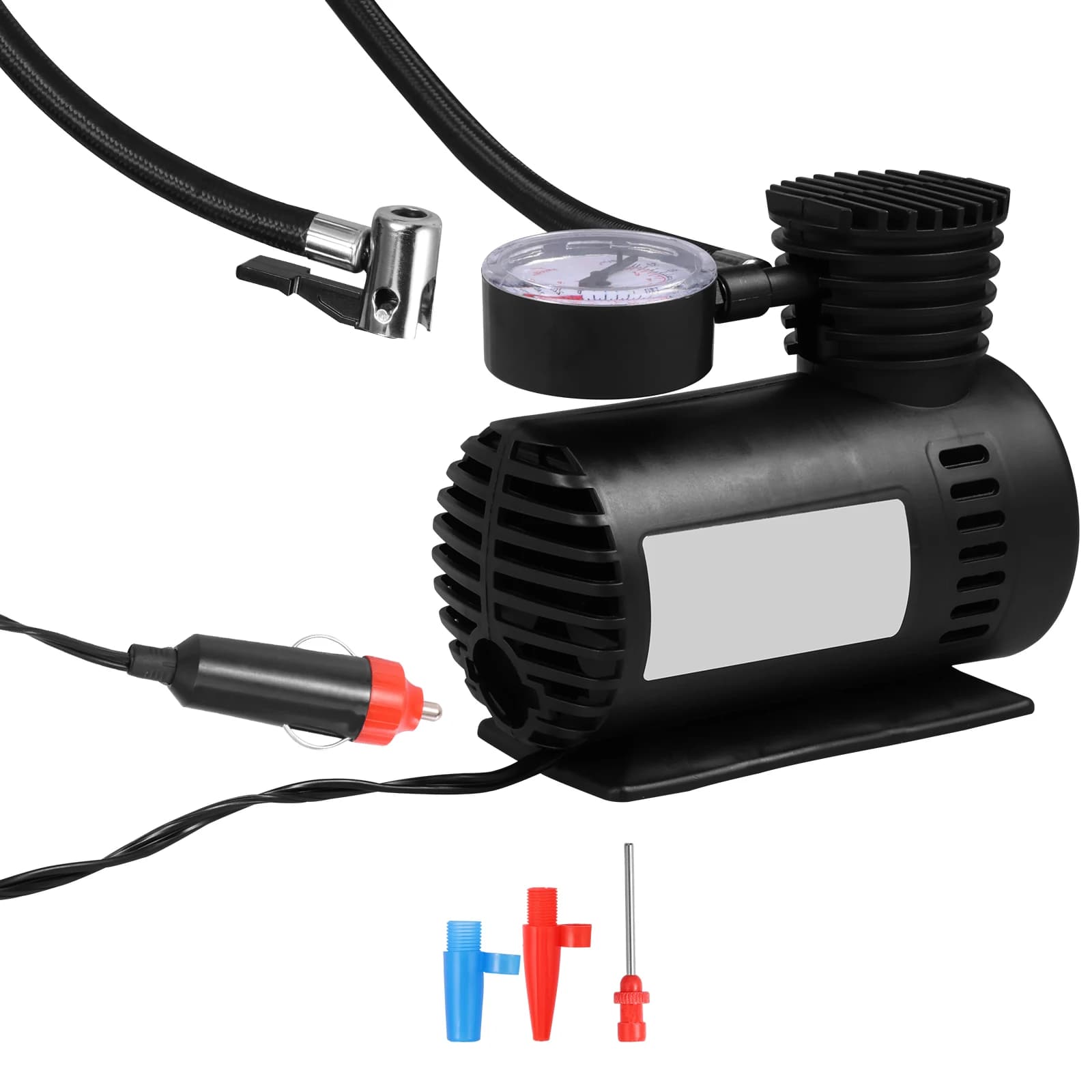 12V Portable Tire Pump with Digital Pressure Gauge for Car Vehicle Tire Inflator Lightweight Air Compressor for Bicycle Sports