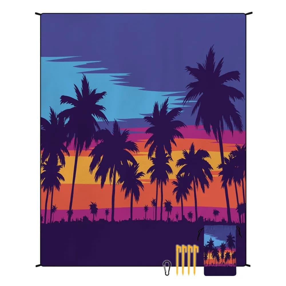 Palm Tree Beach Towel 71x86.6in Sheet Yoga Mat Camping Picnic Blanket Fitness Swim Microfiber Quick-dry Bath Towel Beach Blanket