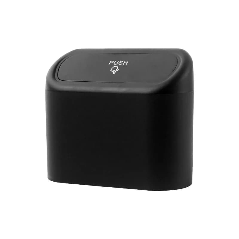 Portable Hanging Mini Car Trash Can, Wastebasket with Lid, for Car Office Home, Auto Storage Bin Accessories