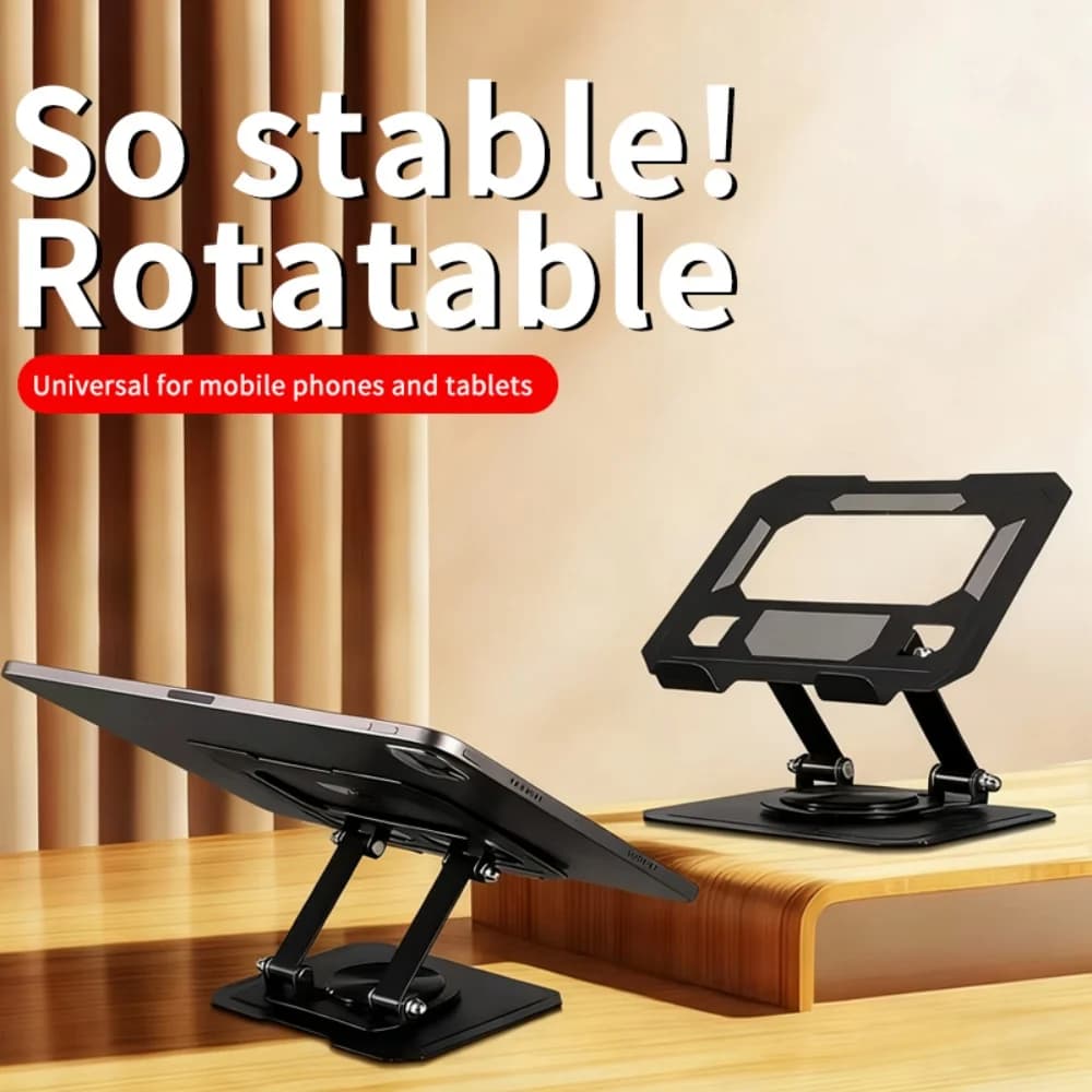 360° Rotatable Tablet Stand Adjustable Foldable Desktop Stand Holder Compatible For 4.7-12 Inch Ipad Pro/Air/Min Laptop Tablet