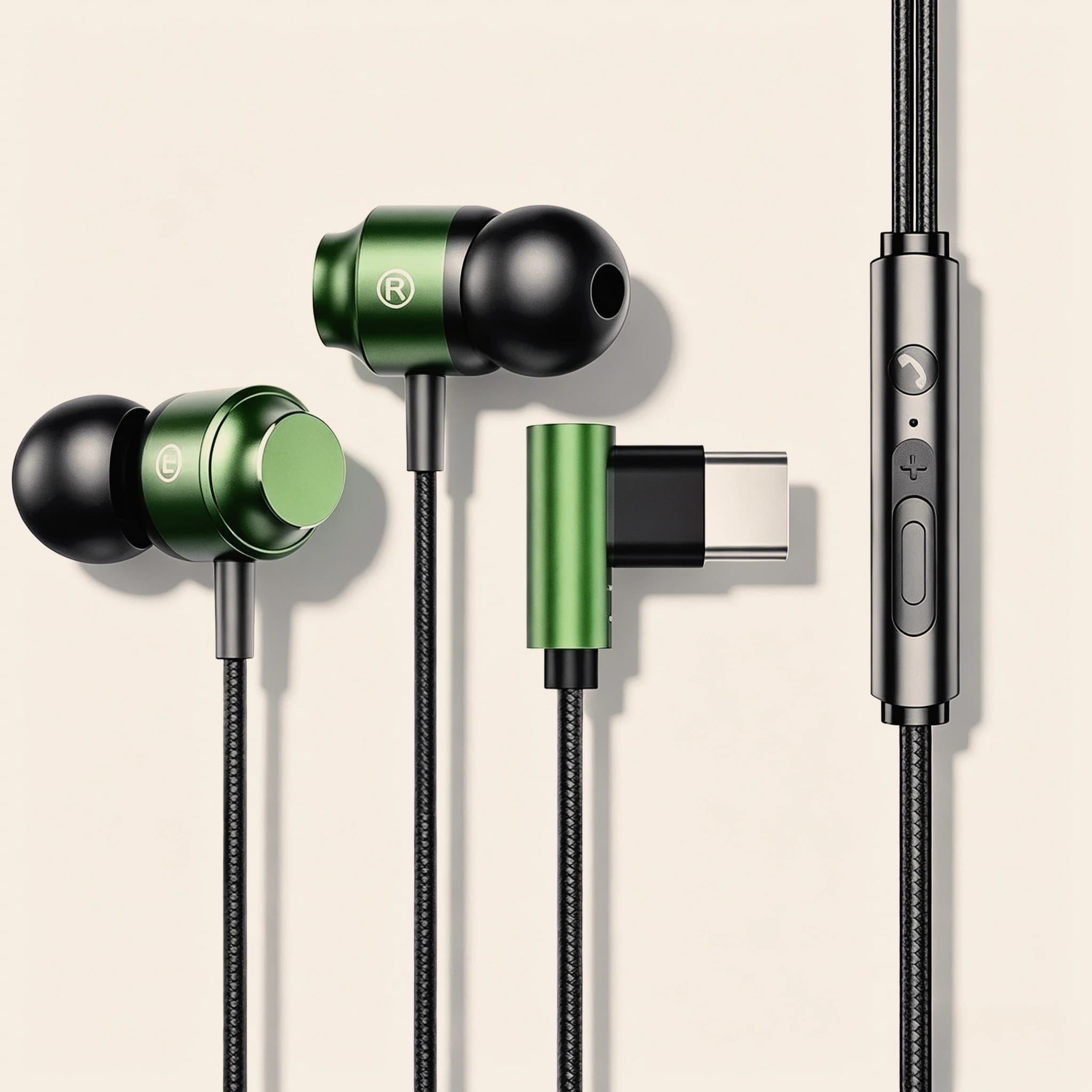 Wired In-ear Gaming Headset HiFi Surround Sound With Mic 3.5mm Type C Music Earphones For Music Headphones Player Portable Audio