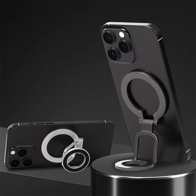 Foldable Double Sided Magnetic Phone Holder For Apple Magsafe iPhone 16 15 14 Gym Treadmill Universal Folding Car Magnetic Stand