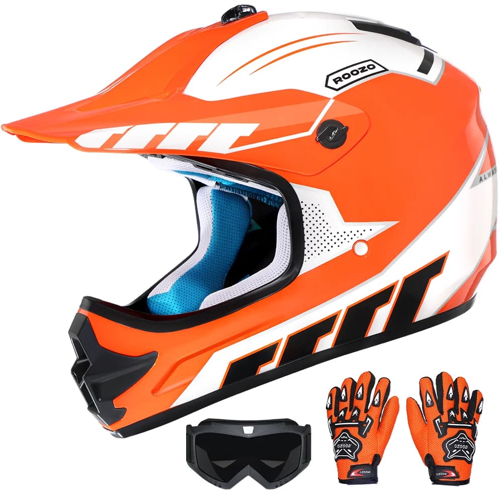 Youth Kids Motocross Helmet for Quad ATV UTV Dirt Bike Scooter Meets DOT Standards Motorcycle Helmet for Child 3-12 Years