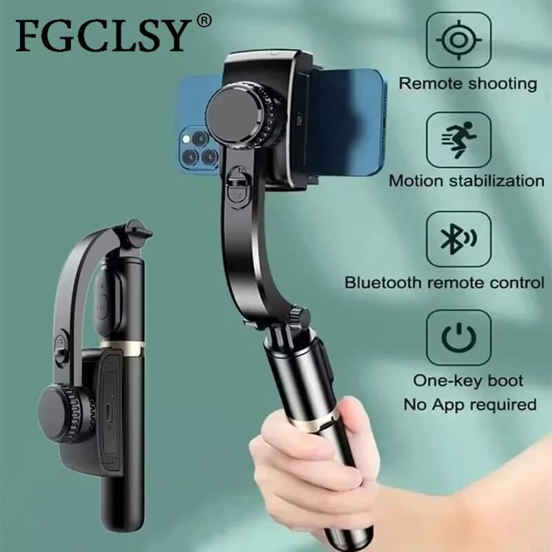 FGCLSY 2024 AI Video Stabilizer Bluetooth Selfie Stick Tripod Gimbal Stabilizer for Smartphone Live Vertical Shooting Bracket