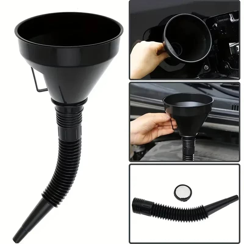 1 PC Multi Functional Flexible Funnel: Spill-Proof Oil Changing Tool with Wide Mouth & Handle Automobile
