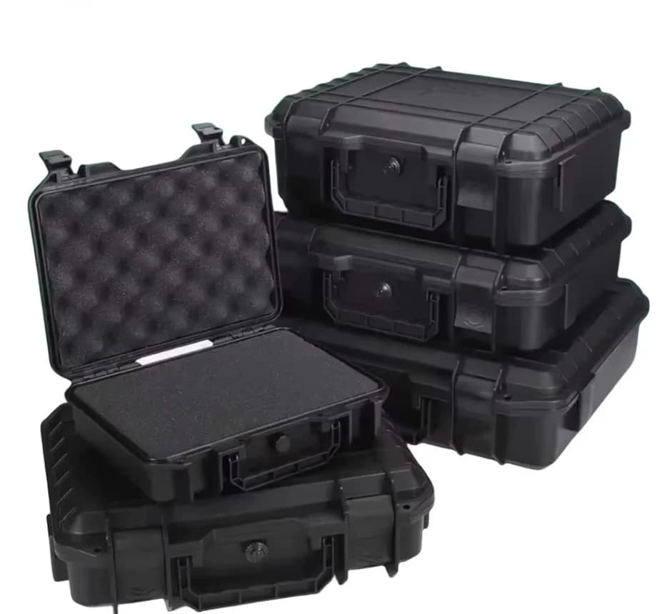 1PC Hard Carry Case Bag Hardware Toolbox with Pre-Cut Sponge Storage PreCut Sponge Storage Box Safety Protector Tool Organizer