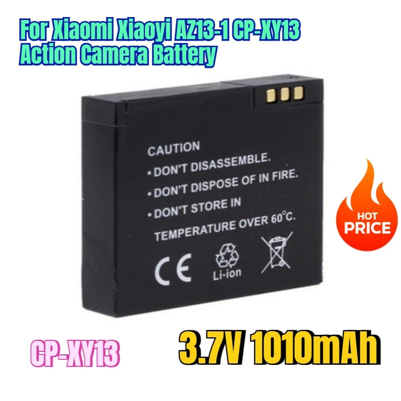 3.7V 1010mAh for Xiaomi Xiaoyi AZ13-1 CP-XY13 Action Camera Battery