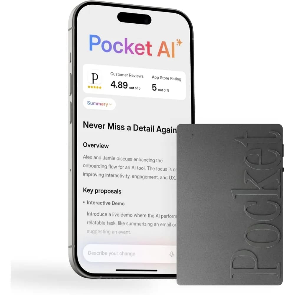 Voice Recorder & Assistant: Transcription, Summaries, Action Items for Meetings & Calls – Sleek Grey