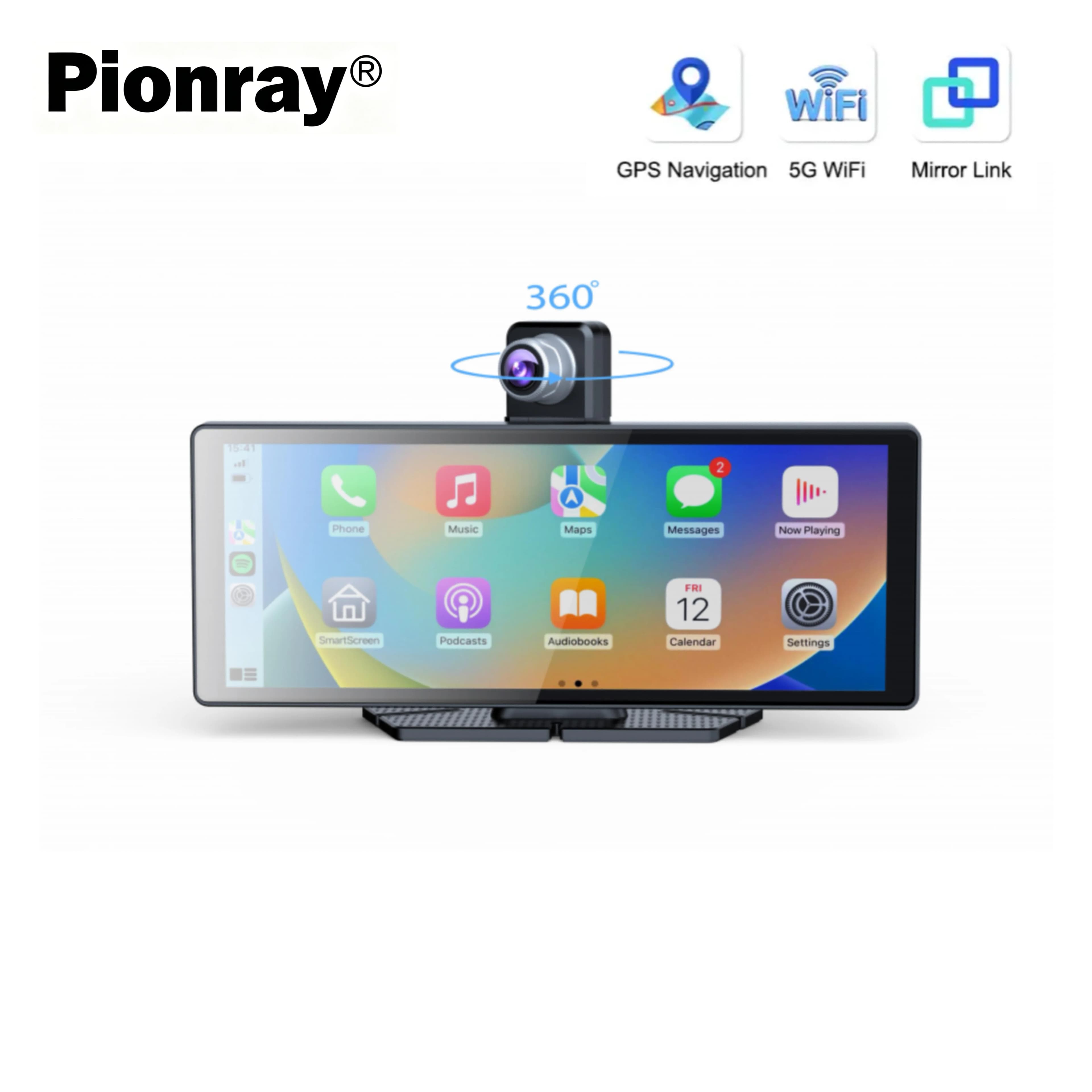 11.26 inch Android 14 Car DVR Multimedia Player 4G+WIFI 4G+64G Wireless Carplay Android Auto Dual Lens 1080P Recording Dash Cam
