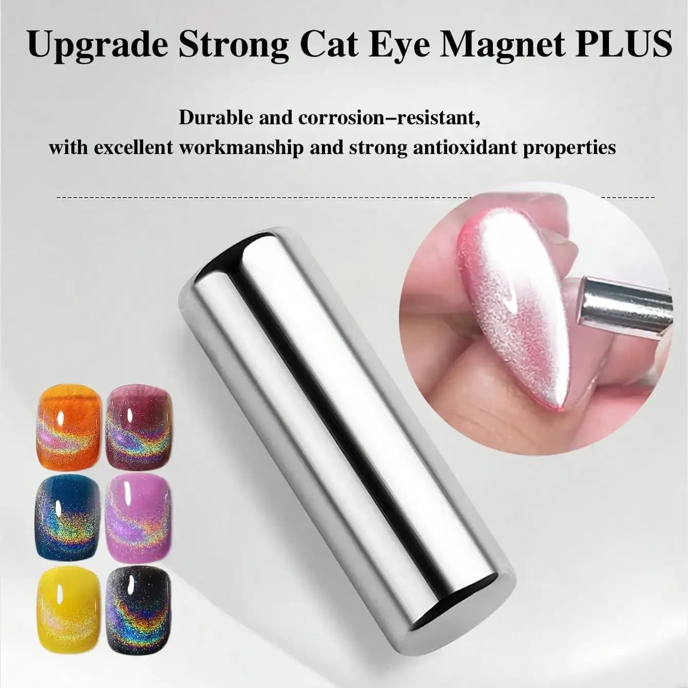 3x0.7cm Round Nail Art Cat Eye Gel Magnetic Pen for Gel Polish 3D Cat Eye Nails Painting Strong Magnet Stick Manicure DIY 2030