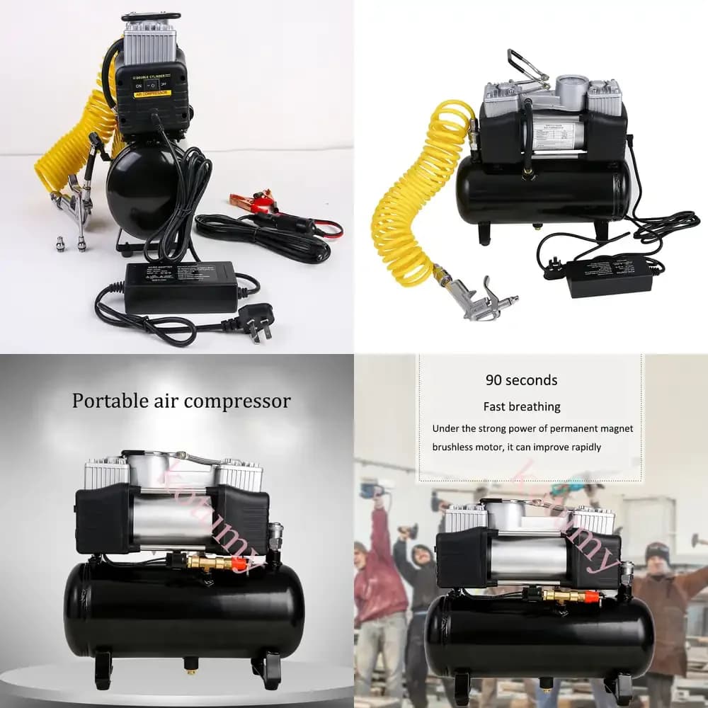 WAP01 2.5L 4L 12V 220V Air Compressor Car Tire Inflator Pump Portable Silent Oil Free Air Compressor