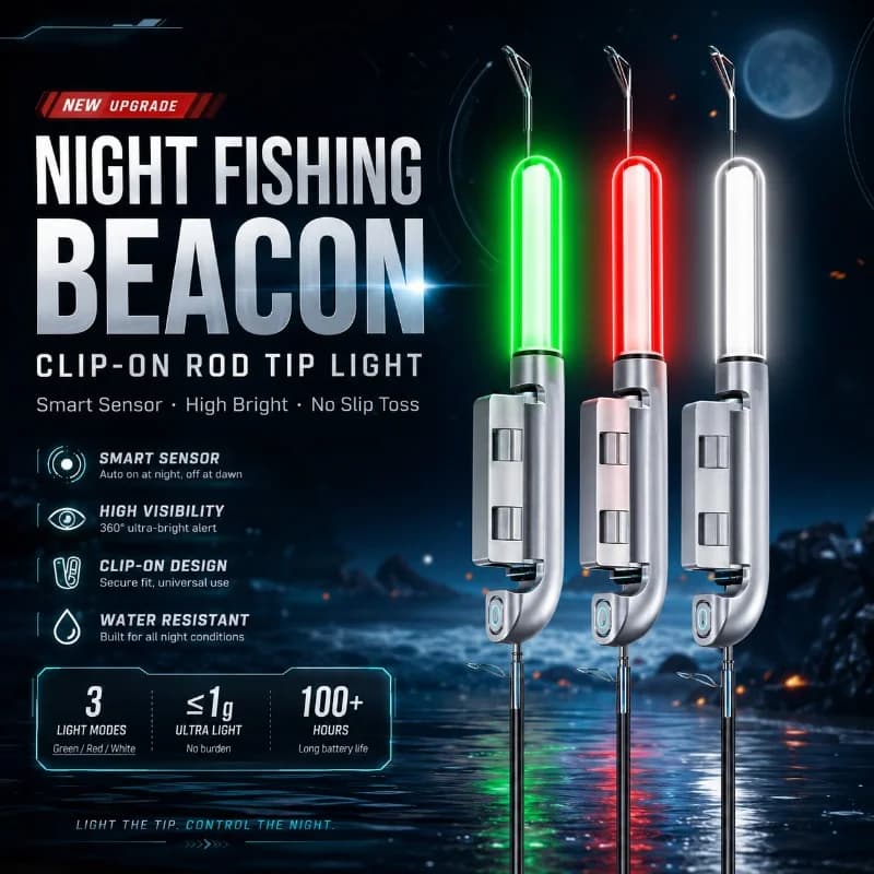 2026 New 2-20PCS Fishing Rod Tip Light, Fish Bit Alarm, Suitable for Night Fishing（Batteries not included）