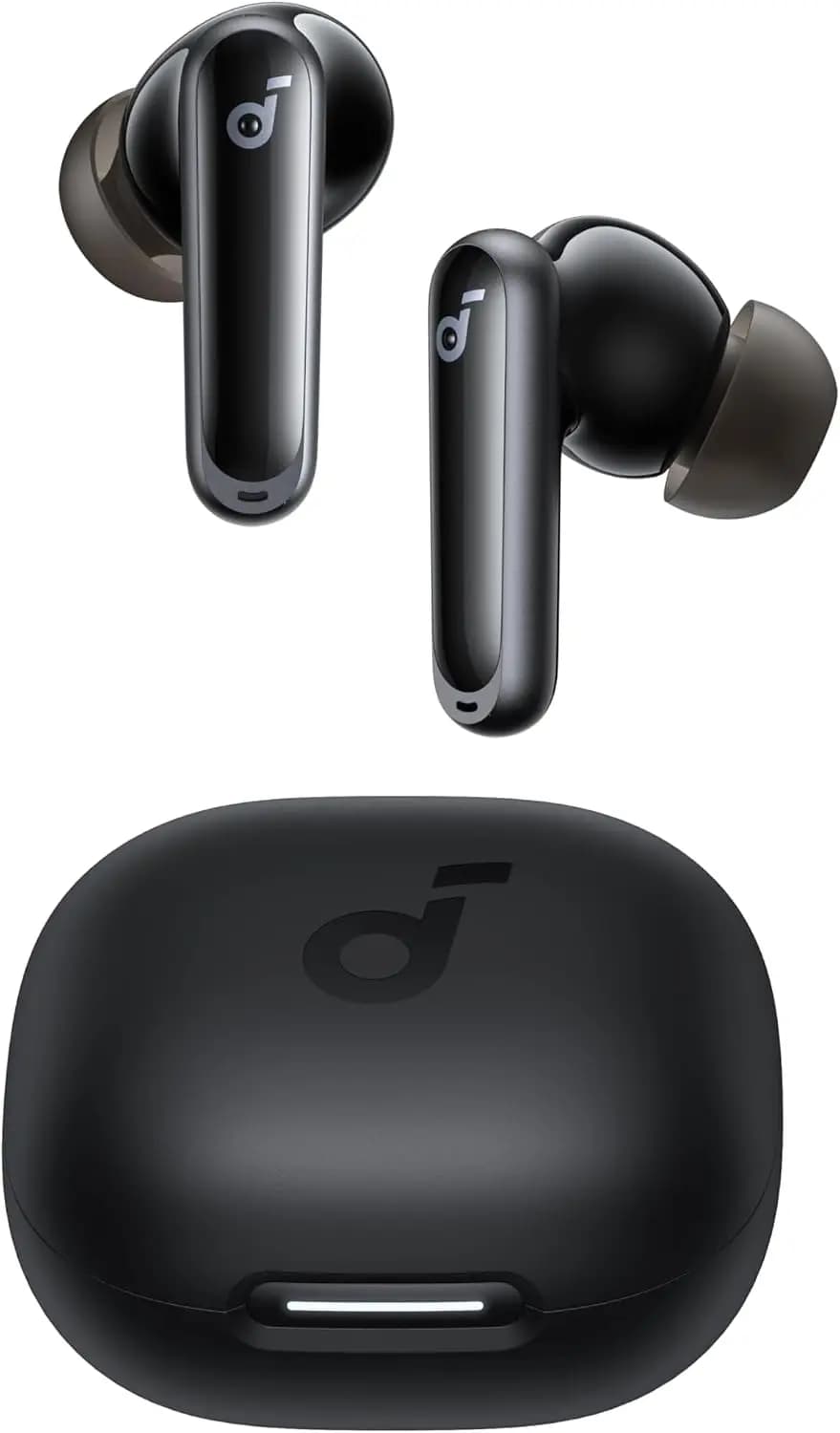 Adaptive Noise Cancelling Earbuds, 60H Playtime, 2-in-1 Case Stand, Wireless Charging, Bluetooth 5.3