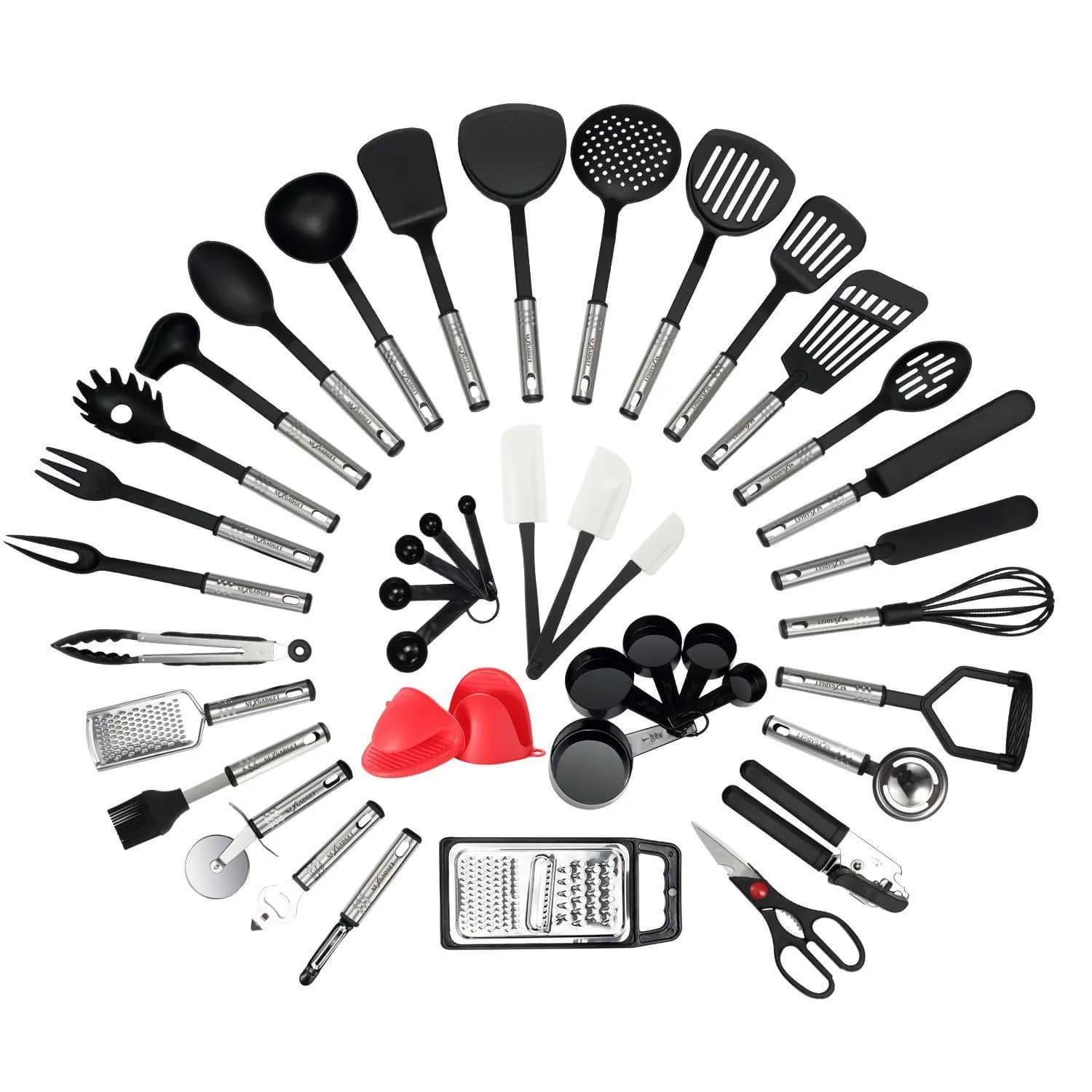 Hot Sale 42pcs Non Stick Heat Resistant Nylon Stainless Steel Kitchenware/gadget/accessories/Cooking Tools/Kitchen Utensils Set