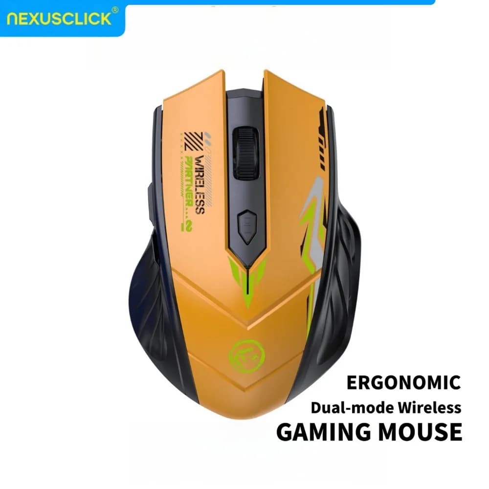 NexusClick Bluetooth 5.4 & 2.4G Wireless Mouse With Finger Rest, 6 Buttons Gaming Office Silent Mice Rechargeable For PC Laptop