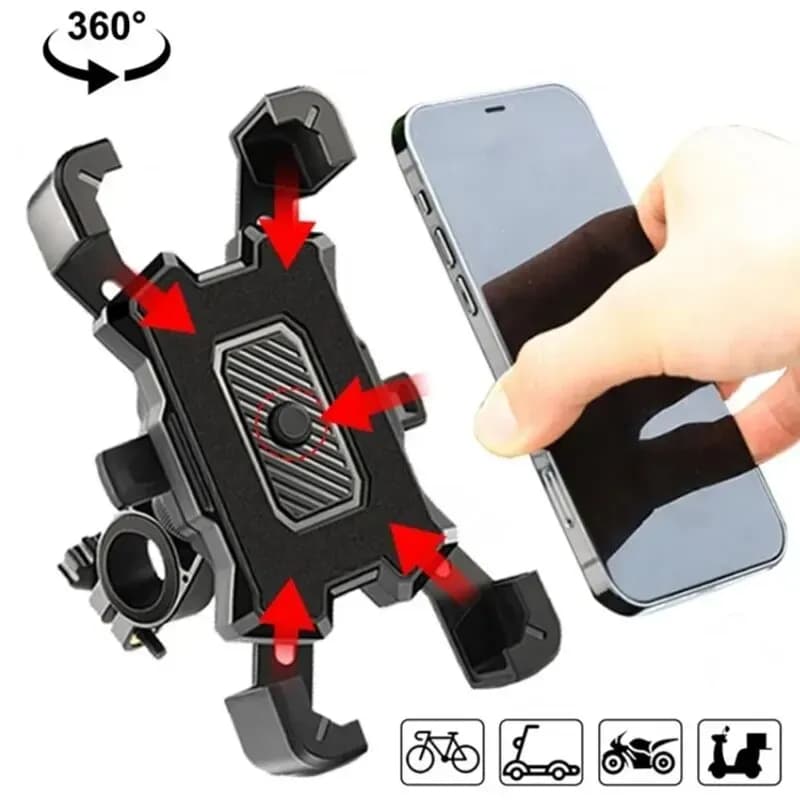 Universal 360° Rotatable Bicycle Phone Holder Non-slip Adjustable Motorcycle MTB Phone Stand Bike Riding Accessory