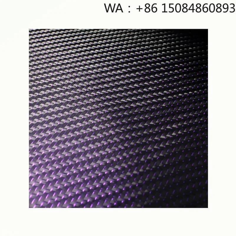 210GSM Purple Metallic Carbon Fiber Cloth, durable woven fabric for car exterior decoration,  RC model and various DIY hand