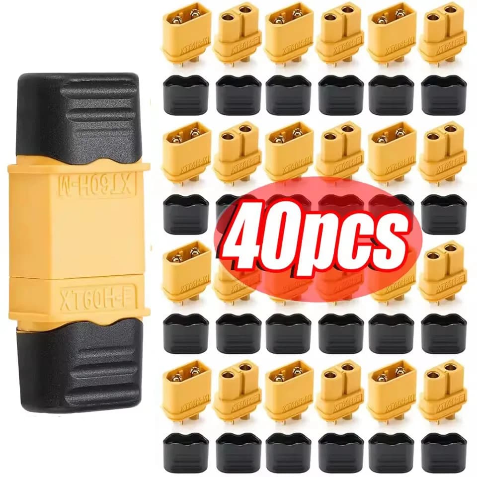 XT60 Male Female Bullet Adapters XT60 Connector Power Plugs with Sheath for RC Lipo Battery Car Boat XT-60-M XT-60-F Connectors