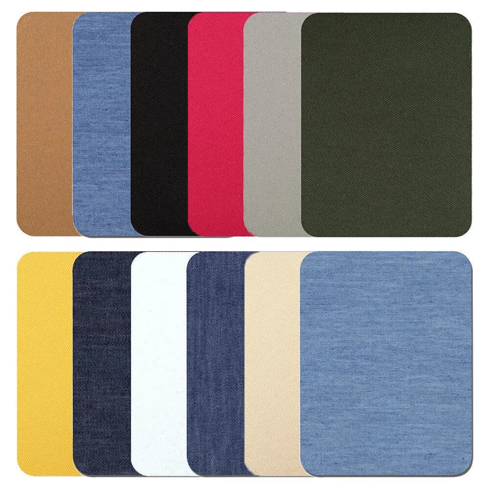 4.9 x 3.7 Inch Iron on Fabric Patch No Sew Denim Patch Adhesive Colorful Jacket Jean Clothes Pants Denim Patch DIY for Repairing