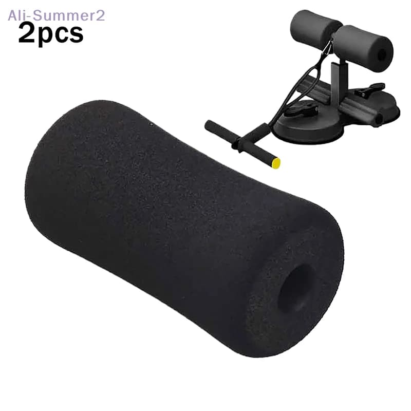 2Pcs Ab Training Sleeve Rolling Foam Roller Gym Exercise Machines Roller Sit-up Board Sponge Covers Hook Foot Foam Fitness Pads