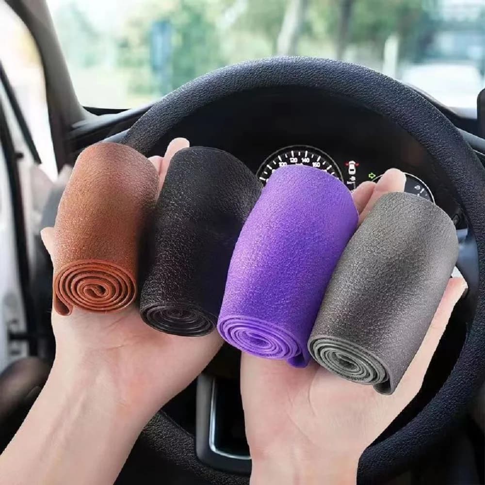 1pc Anti-Slip Silicone Steering Wheel Cover - Universal Fit, Soft & Odorless Fits 14''/15''/16'' Wheels, Durable & All-Season