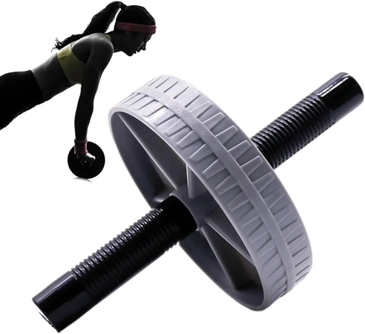 Abdominal Wheel | Portable Abdominal Exercise Roller Wheel with Handle,Ab Exercise Roller for Effective Core Training and Home B