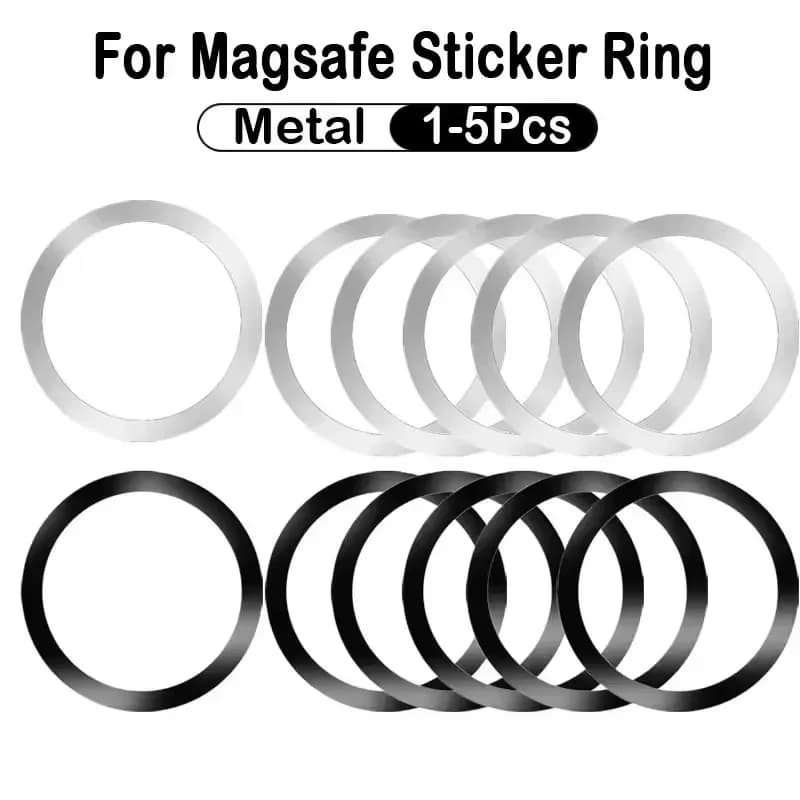 Stainless Steel Universal Magnetic Metal Plate Ring For Magsafe Wireless Charger Iron Sheet Sticker Magnet Car Phone Holder