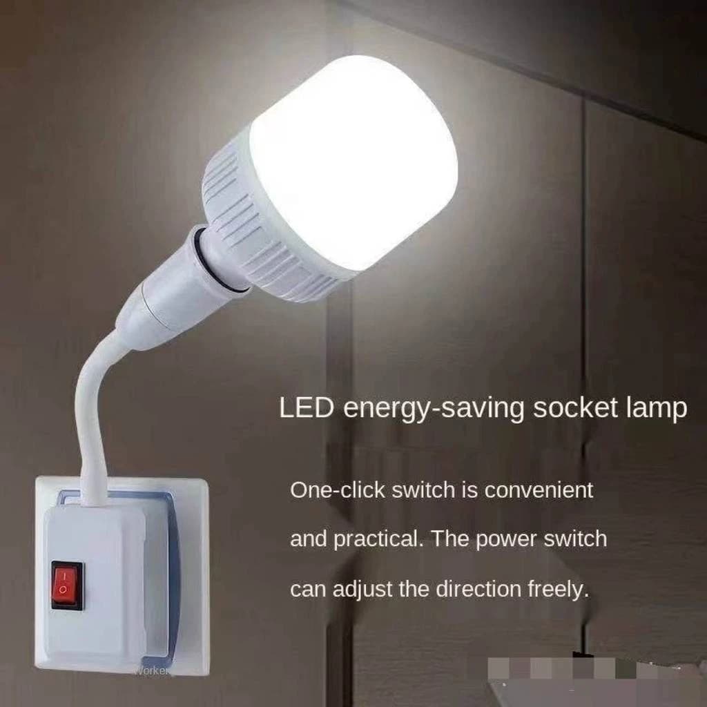 Direct Plug-in Rotary Lamp Head E27 Socket Lamp Bulb Holder with Switch EU Plug Lamp Holder LED Table Lamp Led Base Lamp Base