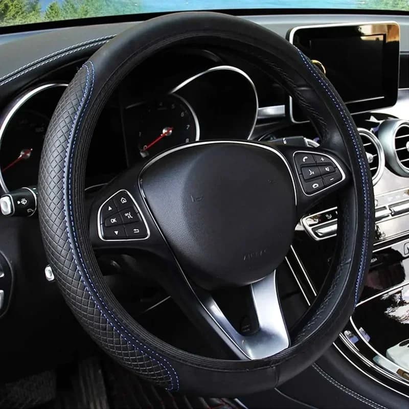 Car Steering Wheel Cover Anti Slip Breathable Protection Cover for 37 to 39cm Steering Wheel Protector Car Styling Accessories