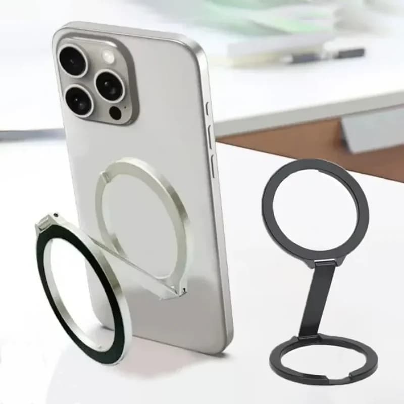 Universal Folding Double Sided Magnetic Phone Holder for Magsafe Gym Treadmill Car Foldable Smartphone Phone Stand