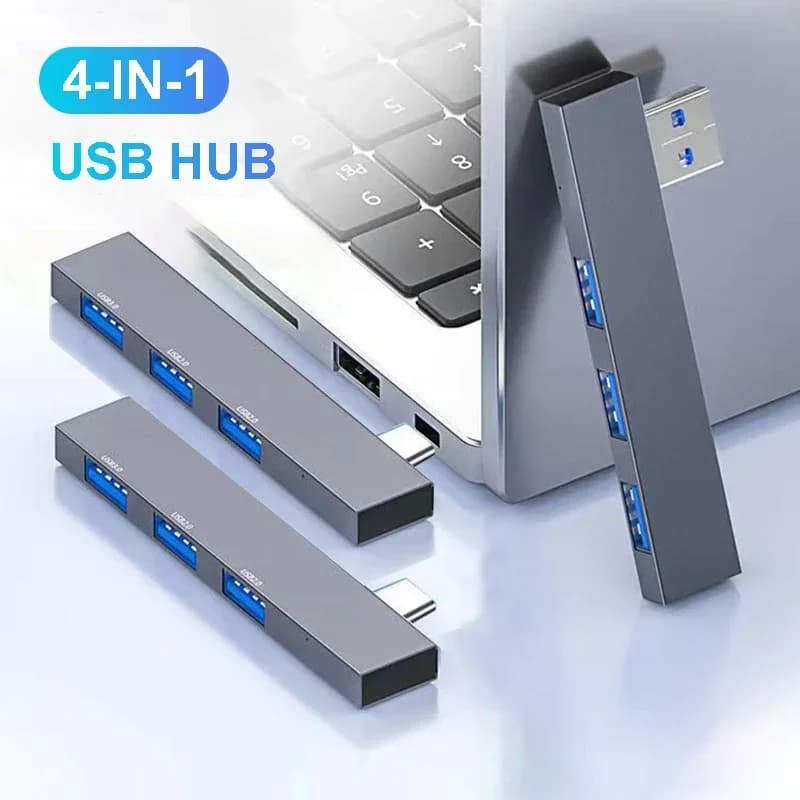USB C Hub 3.0 Type C 3.1 Four-Port Multifunction USB OTG Adapter for Various Computer Devices