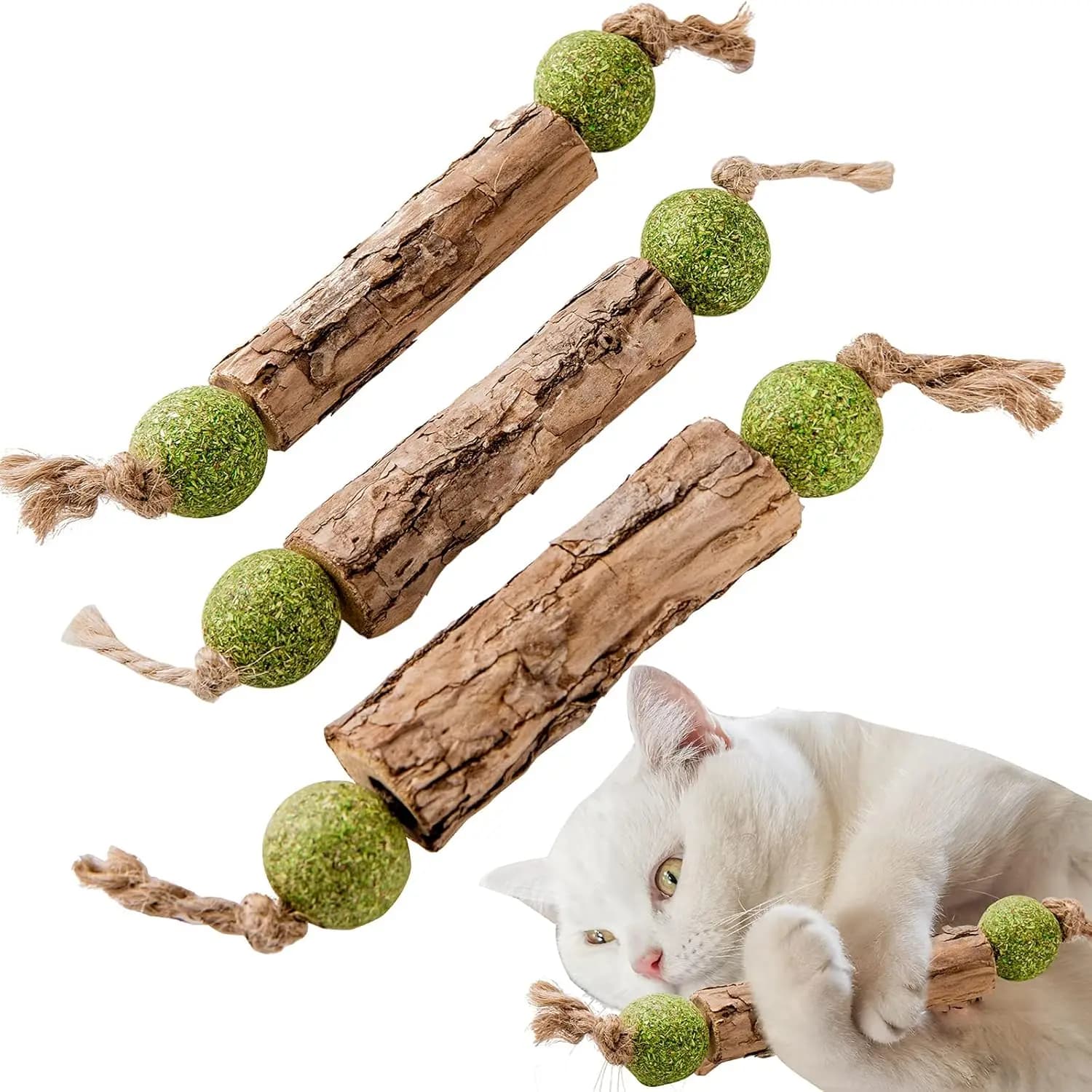 1pc Cat Cleaning Teeth Pure Natural Catnip Cat Molar Toothpaste Stick Silvervine Actinidia Fruit Matatabi Cat Snack Stick