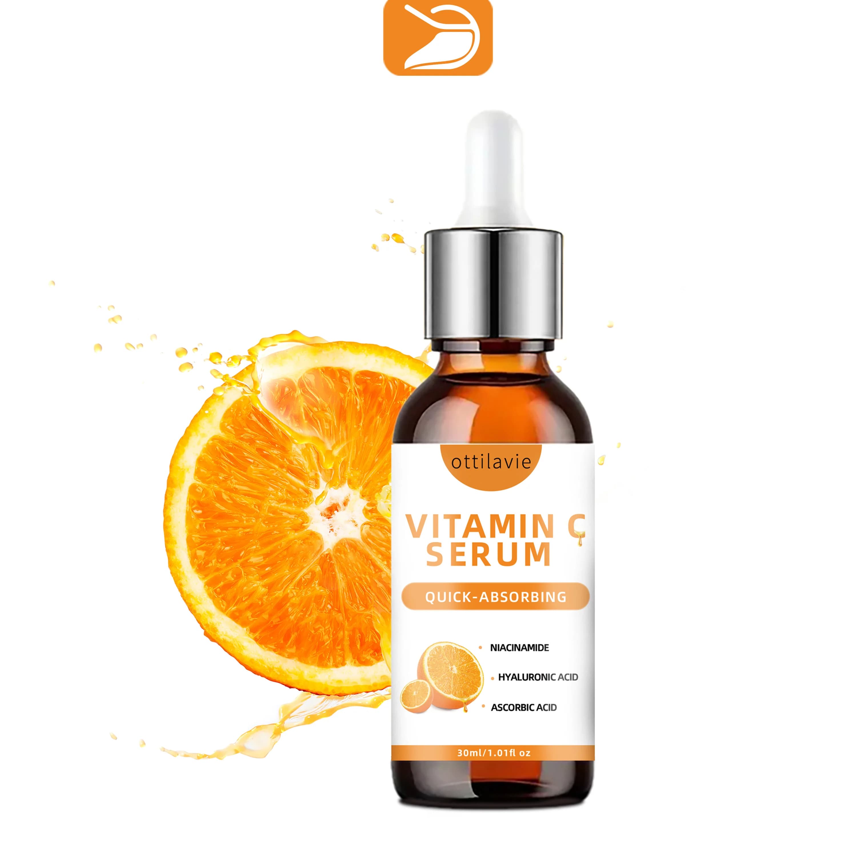 Vitamin C Serum with Hyaluronic Acid – Fast-Absorbing, Deep Hydration, Non-Greasy, 24-Hour Nourishment for Instant Glowing Skin