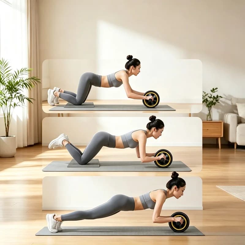 Non-Slip Ab Roller Wheel for Abdominal Core Training, Durable Home Gym Fitness Equipment for Men & Women