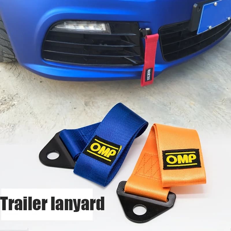 New Car Tow Strap Universal Nylon Towing Rope Front Tow Eye Strap for Car Compatible with Bumper Trailer Car Exterior Decoration