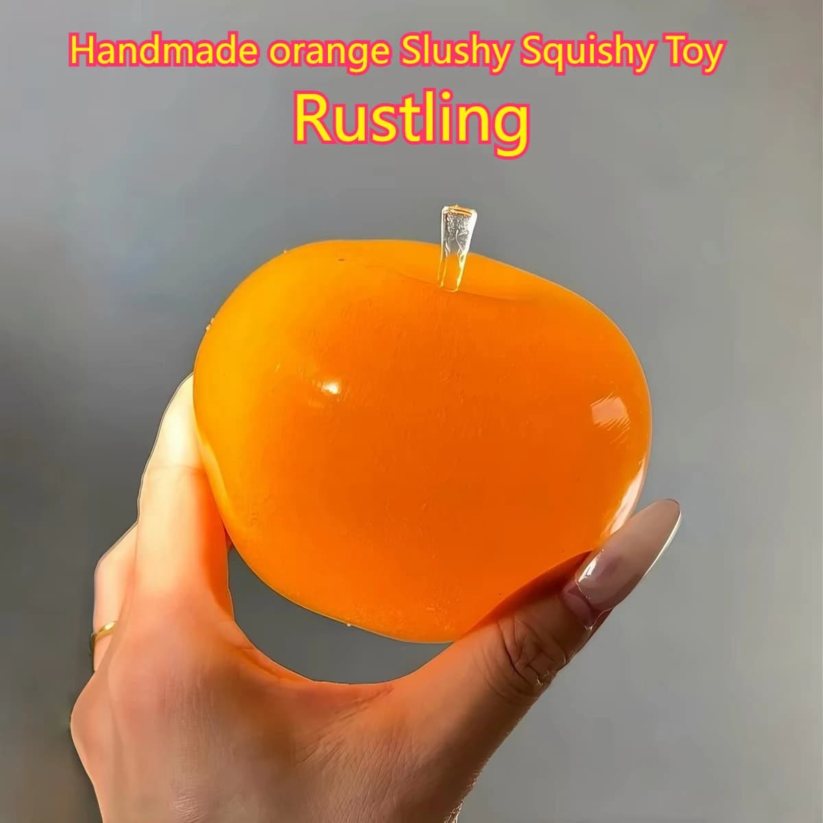Handmade orange Slushy Squishy Toy Soft Slow Rebound Stress Relief Squeeze Toy Realistic Fruit Simulation Model Adult Gift