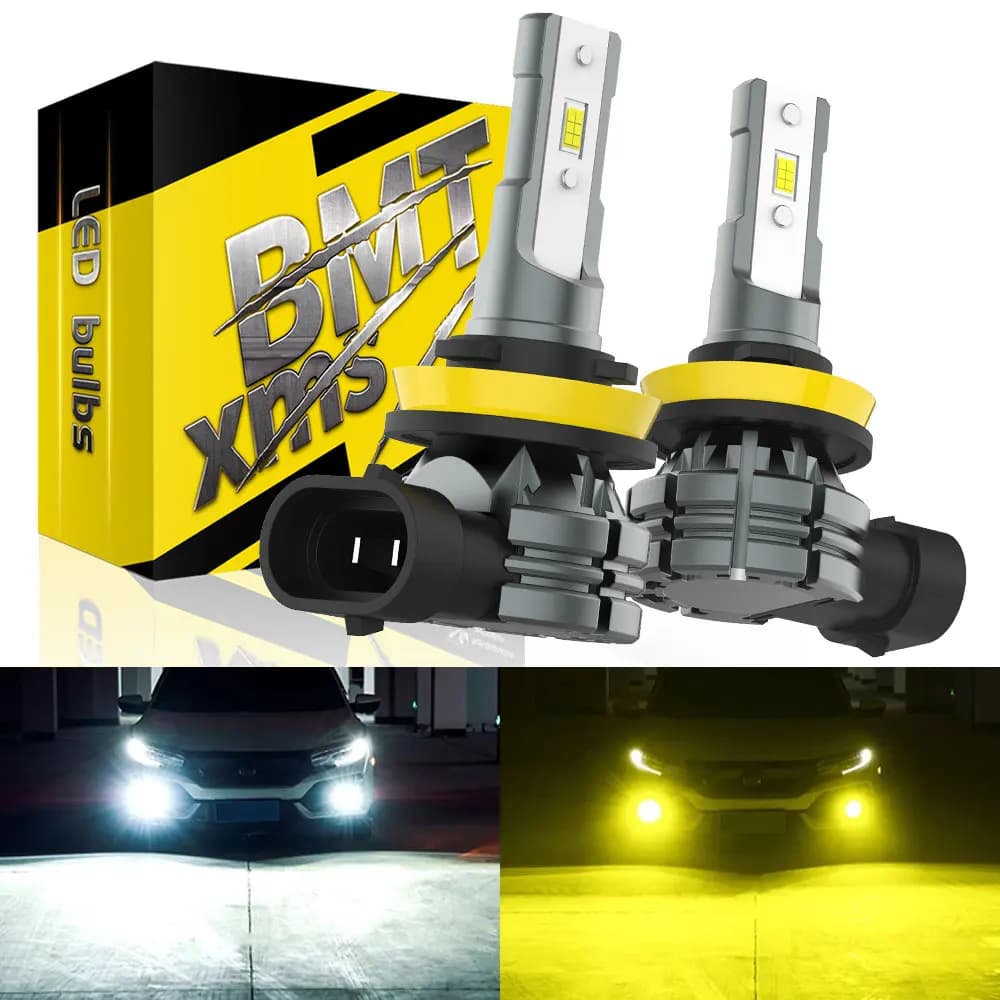 BMTxms 2Pcs 60W 12000LM Canbus H8 H11 9005 9006 Car LED Light Fog Light H9 HB3 HB4 9145 H10 LED Fog Lamp 6500K 3000K 12V Diode